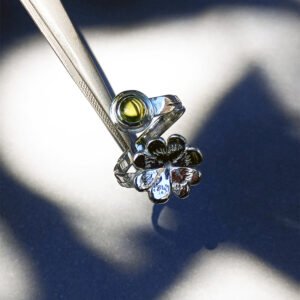 Anillo Trébol Peridoto