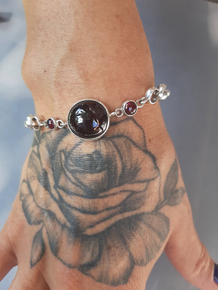 Pulsera Rolo Granates - Imagen 5