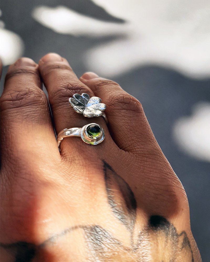 Anillo Trébol Peridoto - Imagen 5