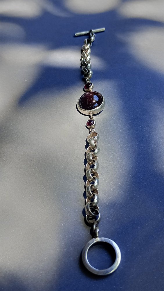 Pulsera Rolo Granates - Imagen 2